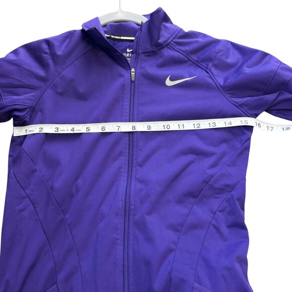 Nike Womens‎ Dri-Fit Long Sleeve Full Zip Element Shield Track Jacket Purple XS - Picture 8 of 10